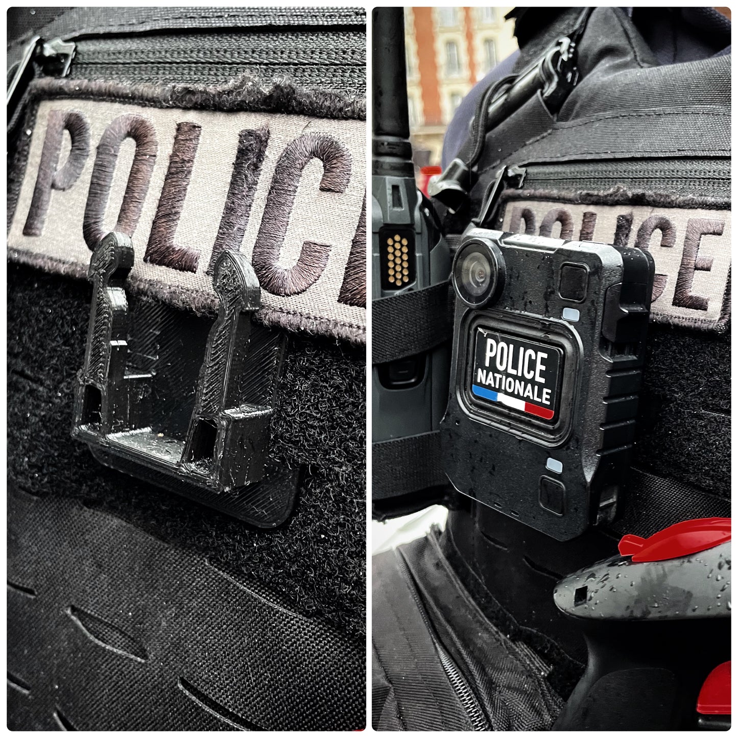 Attache caméra piéton